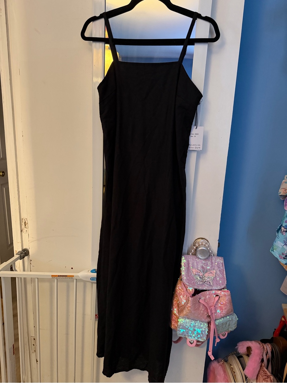 Black Spaghetti Strap Maxi Dress - Elegant Everyday Slip